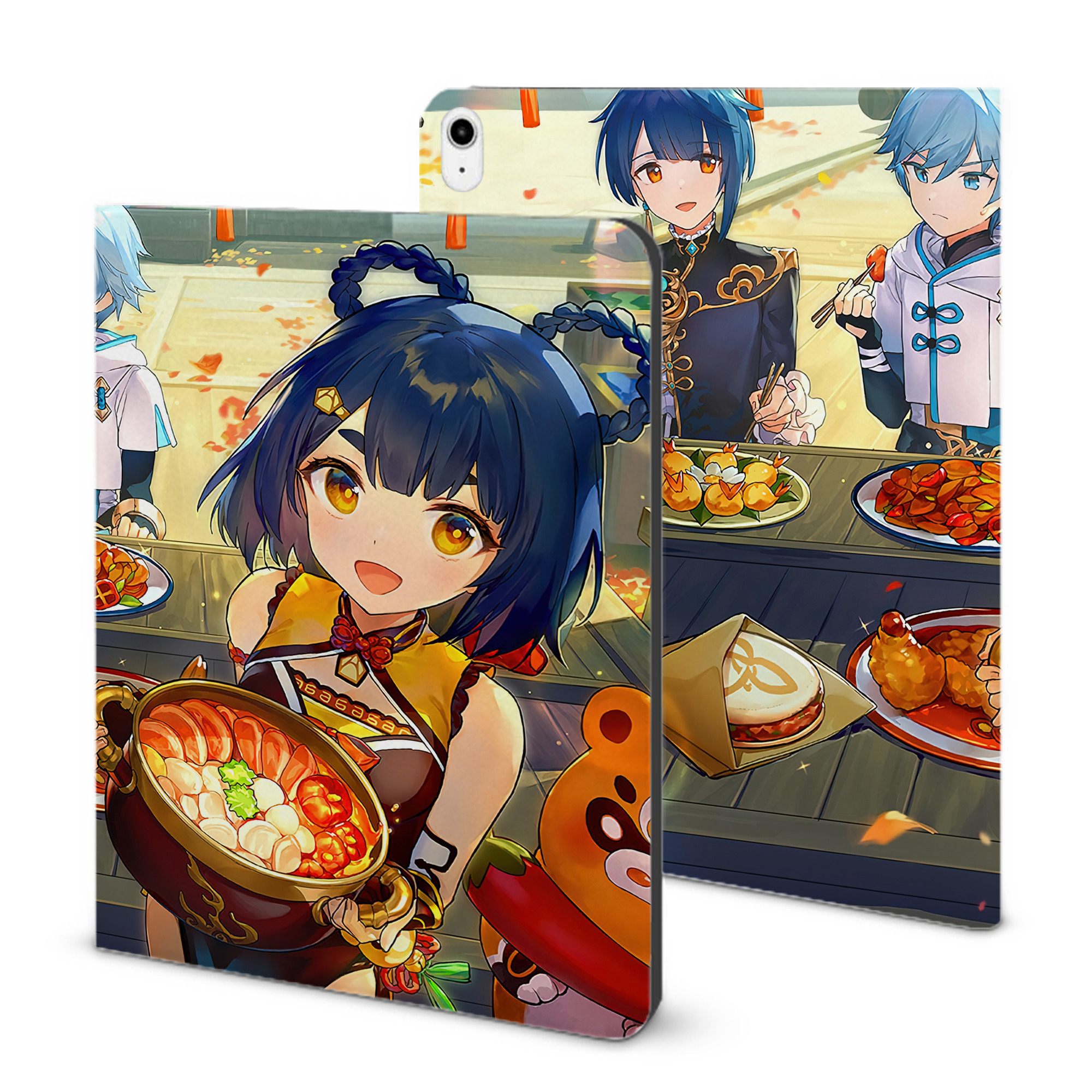 げんし神 genshin IPadケース ペンホルダー付き ブックスタイルデザイン
